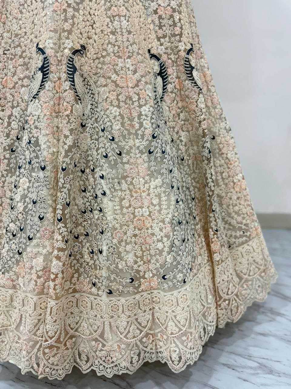 Butterfly Net Designer Wedding Lehenga - MYLUXURY LANE ENTERPRISE